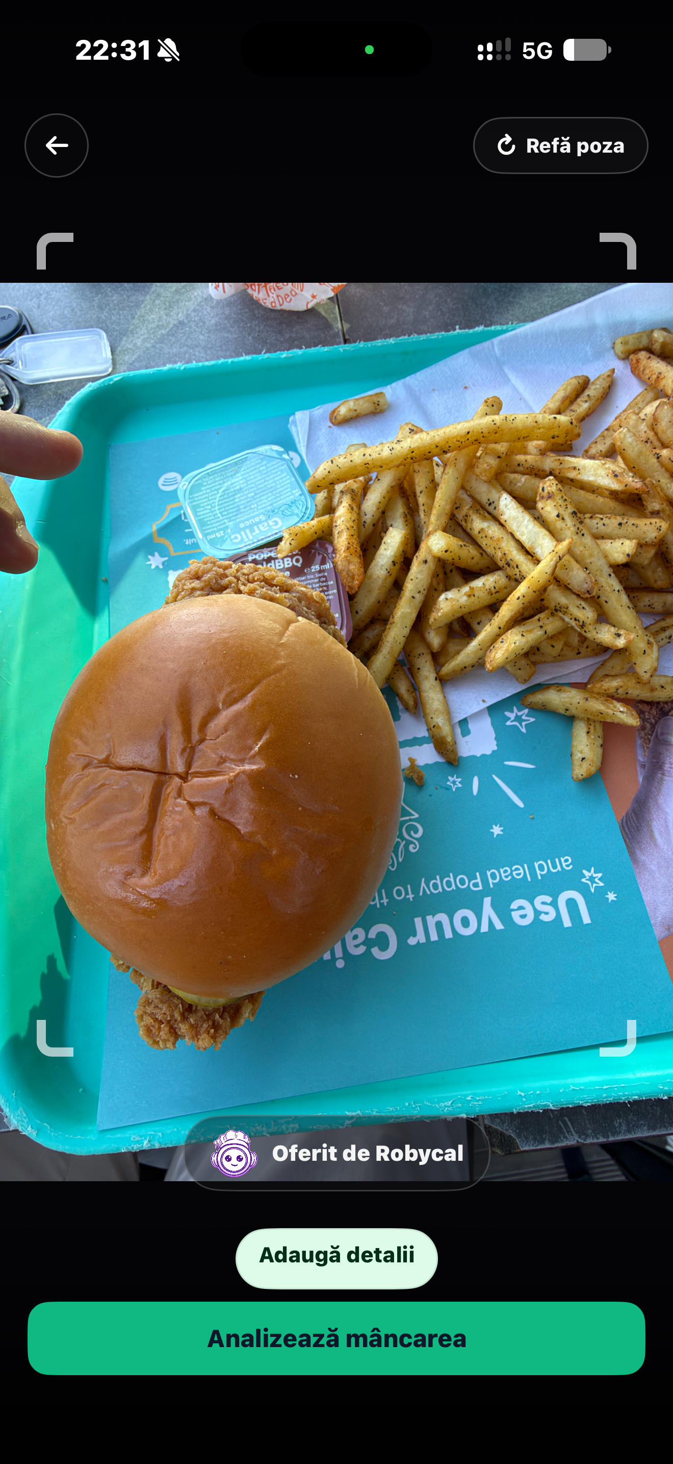 Start with a photo of your meal.